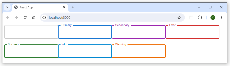 TextFieldコンポーネントの属性 (color属性)