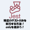 【Jest】特定のテストのみを実行する方法！onlyを使おう！