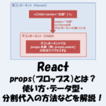 【React】props（プロップス）とは？使い方・データ型・分割代入の方法などを解説！