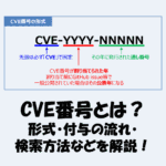 【脆弱性】CVE番号とは？形式・付与の流れ・検索方法などを解説！