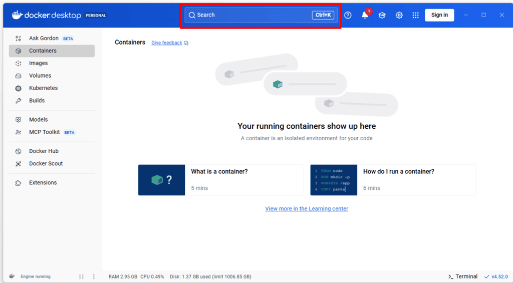 Docker Desktopの動作確認(hello-worldを動かす)01