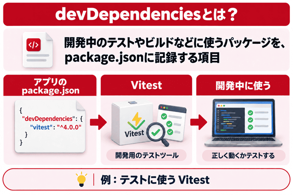 devDependenciesとは？