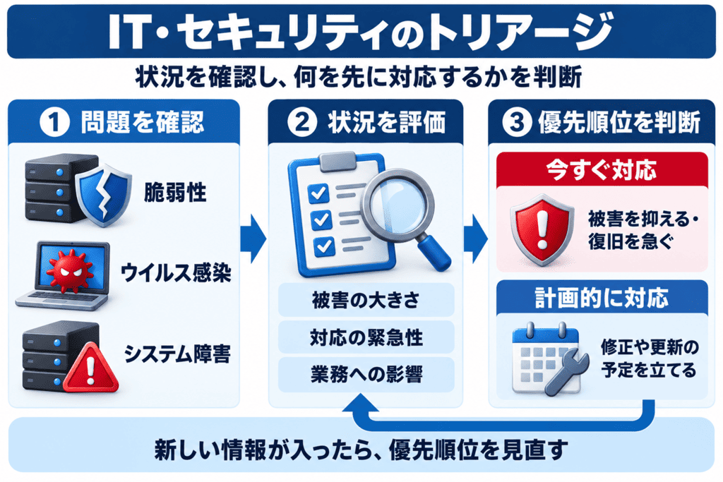 ITやセキュリティにおけるトリアージとは?