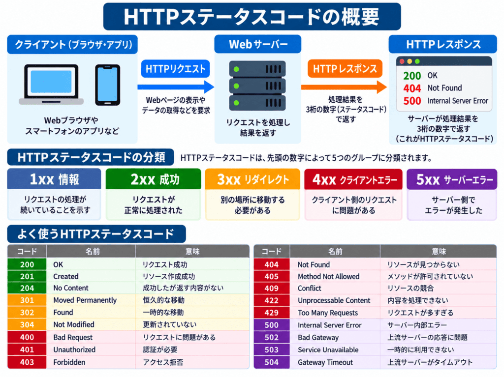 HTTPステータスコードとは?