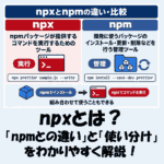 npxとは？「npmとの違い」と「使い分け」をわかりやすく解説！